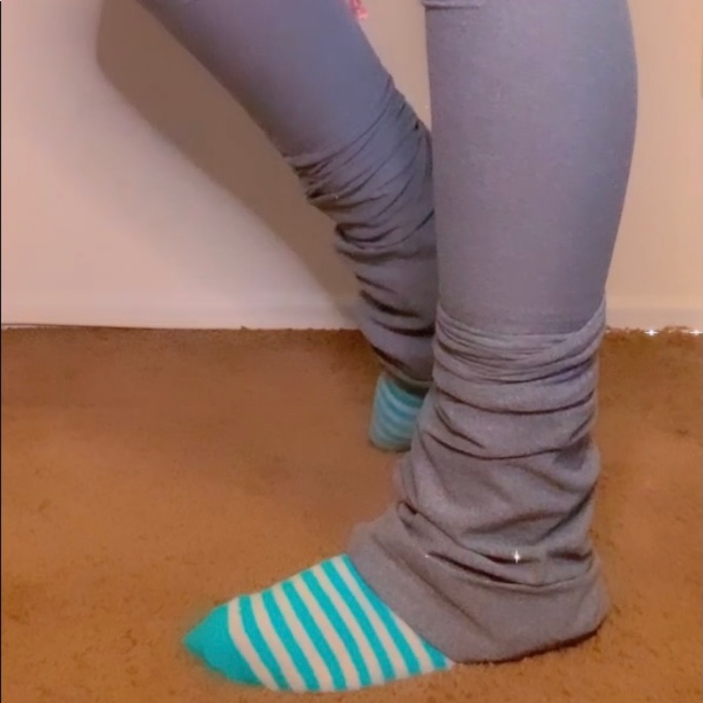 Grey stacked leggings